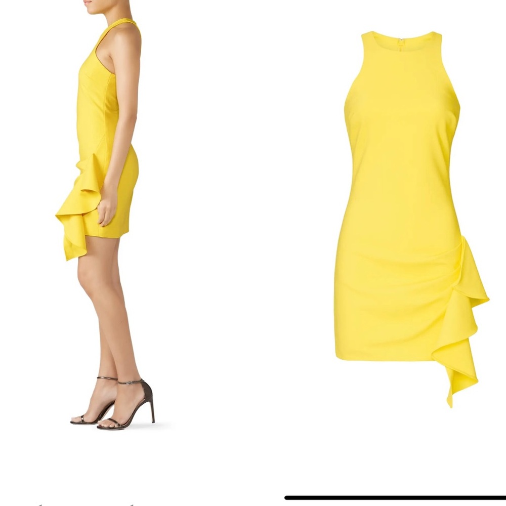 NEW CINQ A SEPT makayla dress in yellow 💛 size 0